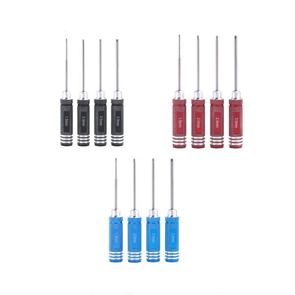 

4pcs hex screw driver set 1.5mm 2.0mm 2.5mm 3.0mm allen wrench keys screwdriver kit rc repair tools kit for traxxas rc car drone