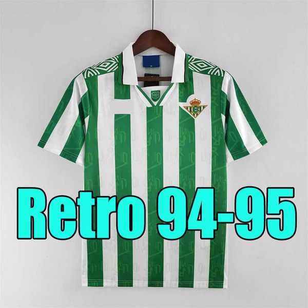 

retro 94 95 real betis home soccer jerseys 1994 1995 football shirts, Black;yellow