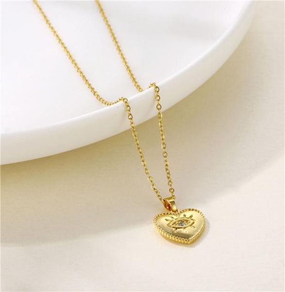 

stainless steel heart shaped necklace inlay zirconium amazon women fashion jewelry hearts pendant necklaces c32536392, Silver