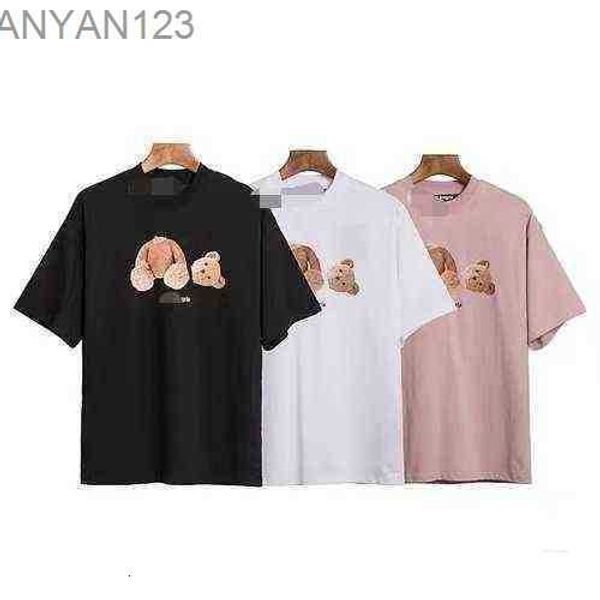 

t-shirt correct palmangel beheaded bear high collar street round neck wa6n, White;black