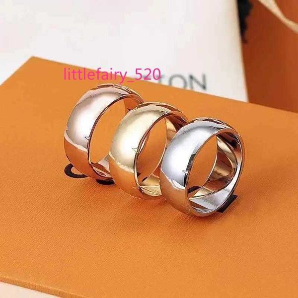 

fashion classic designer rings luxury branded letter men and women couples 18k gold plated ring non-fading anti-allergies holiday gift jewel, Silver