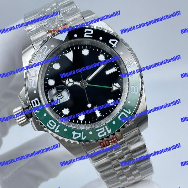 

left-handed mens watch 40mm gmt sprite 126720 126720vtnr-0002 ceramic bezel asia 2813 movement mechanical automatic watches 126710 men', Slivery;brown