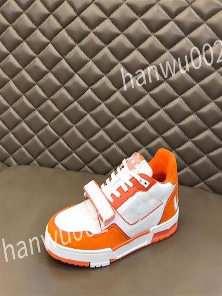 

new luxury designer sneakers calfskin casual shoes reflective vintage leather trainers all-match stylist sneaker leisure shoe lace-up wd2306, Black