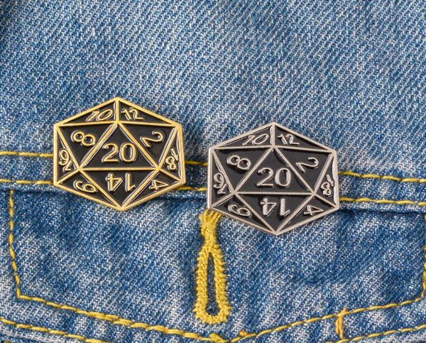 

dungeons and dragons enamel pin d20 dnd 20 sided dice game brooch backpack clothes lapel pin button badge pins for women men4021503, Gray