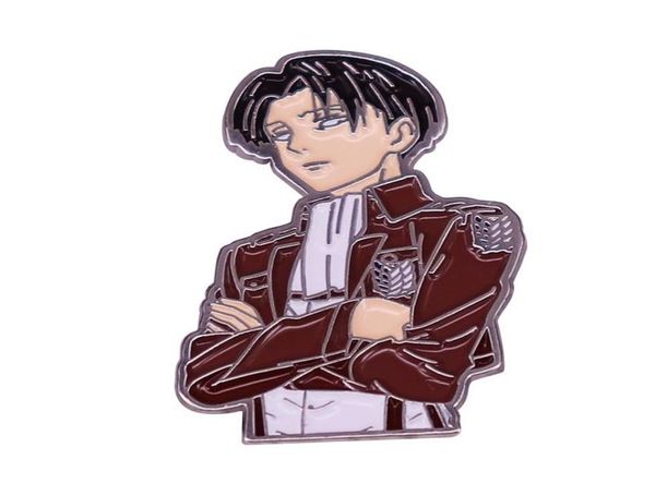 

attack on titan captain levi enamel pin blood anime brooch08463763, Blue