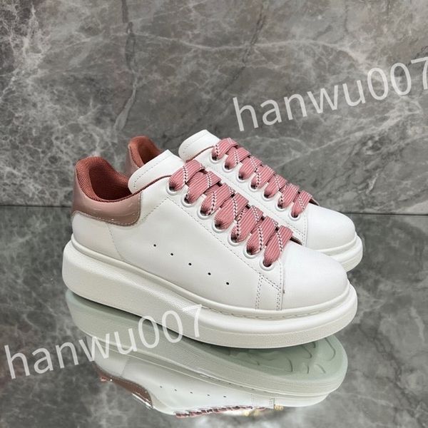 

2023 new luxury designer stage shoe leather increased casual shoes fashionable sports platform mens womens white lace up alexander sneakers, Black