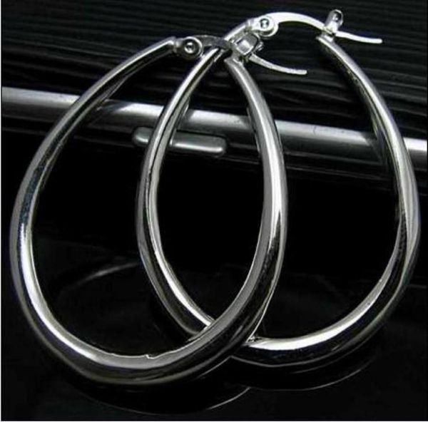 

selling 925 silver ushaped hoop earrings 45cm long 10pairlot7671139, Golden;silver