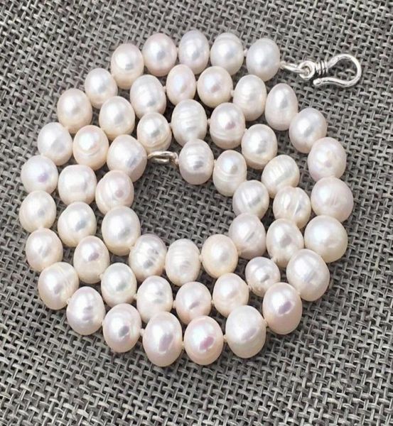 

new natural white 910mm freshwater pearl necklace 1801231905790, Silver