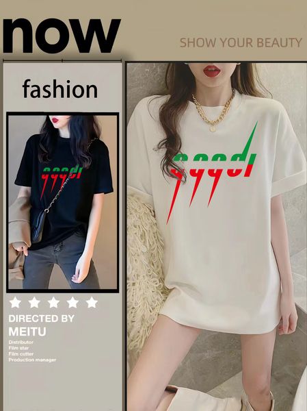 

men t-shirt stylist letter print crew neck casual summer breathable mens womens t shirts solid color tees, White;black