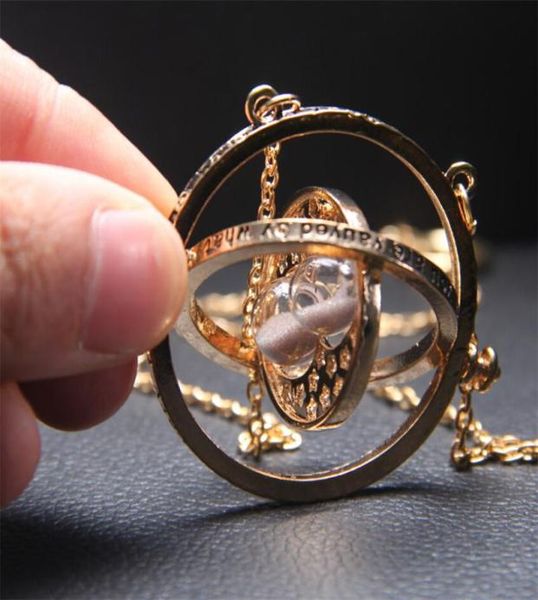 

pendant necklaces 5colors movie time hourglass necklace six phalanx magic wands keychain metal figure toy key ring7882467, Silver
