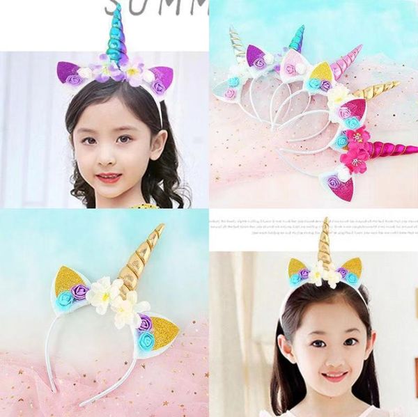 

halloween unicorn headbands birthday party gifts head buckle jewelry birthdays gift children baby hair accessories8703261, Silver