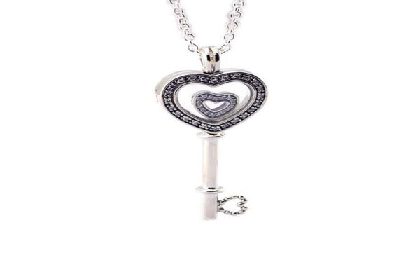 

compatible with jewelry 925 sterling silver pendants floating locket big heart key necklace for women original fashion pen79759509469592