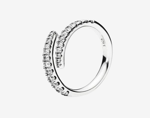 

new arrival lines of sparkle ring women wedding cz diamond jewelry with original gift box for 925 sterling silver rings set6681808, Slivery;golden