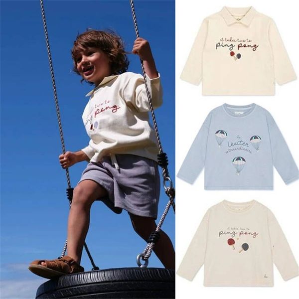 

t shirts enkelibb 23 spring brand kids t shirt fashion lovely ks girl long sleeve cotton tees child brand designer 230711, Blue