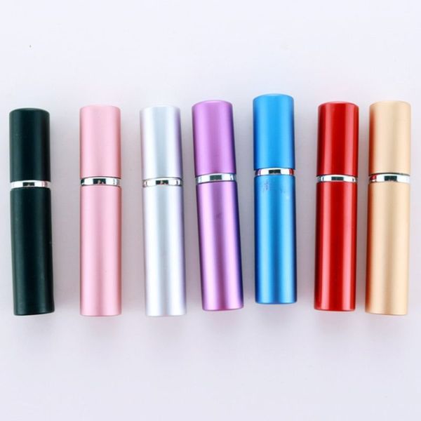 

wholesale 5ml spray perfume bottle travel empty cosmetic container atomizer aluminum refillable bottles