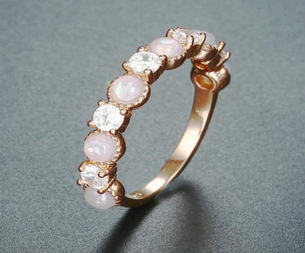 

women fashion sterling silver vintage opal ring wedding rings engagement wedding party jewelry5461288, Golden;silver