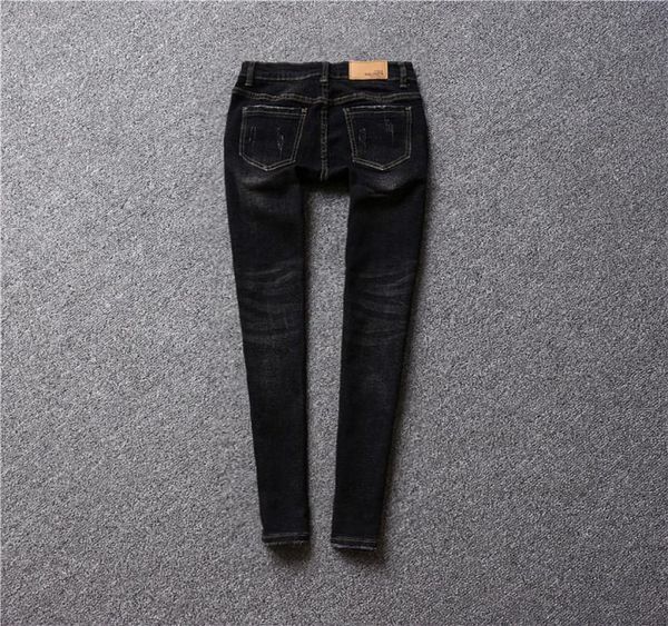 

women039s 3d flowers embroidery jeans 2018 casual slim skinny pencil denim stretch jeans black8508603, Blue