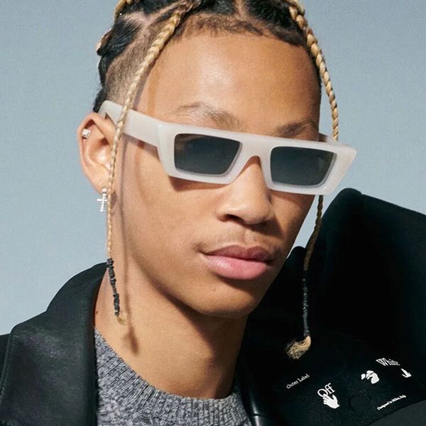 

vintage thin rectangle sunglasses women men uv400 gray white shades fashion small sun glasses outdoor eyewear gafas de sol sg713, White;black