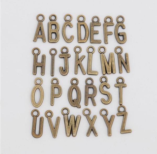 

new vintage alloy alphabet charms metal initial letter charms 260pcslot each alphabet charms 10pcs aac11986623922, Bronze;silver