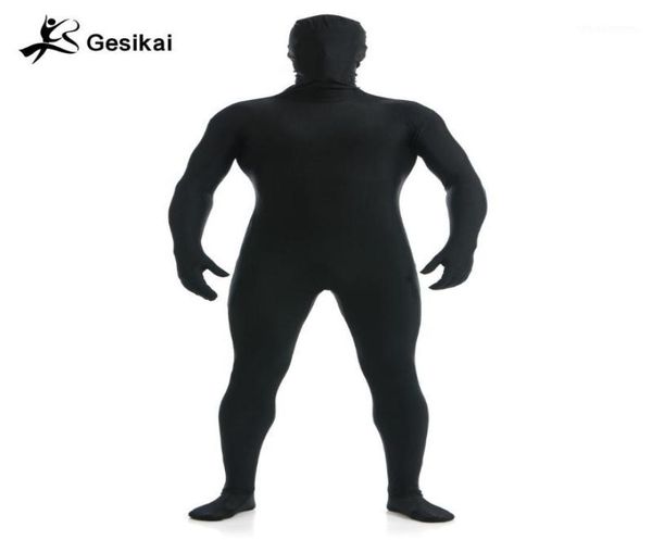 

gesikai men039s spandex zentai lycra full bodysuit men039s zentai suit custom second skin tights suit halloween costume13460322, Black