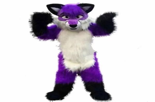 

hallowee purple fox mascot costume cartoon anime theme character carnival dress christmas birthday party2815981, Red;yellow