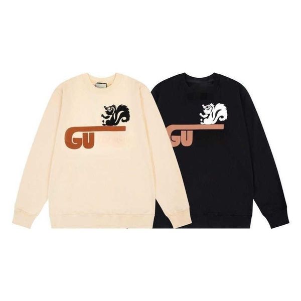 

autumn sweatshirt designer sweater high-end round neck long sleeved shirt letter print cotton loose sweaters men women casual pullover botto, Black