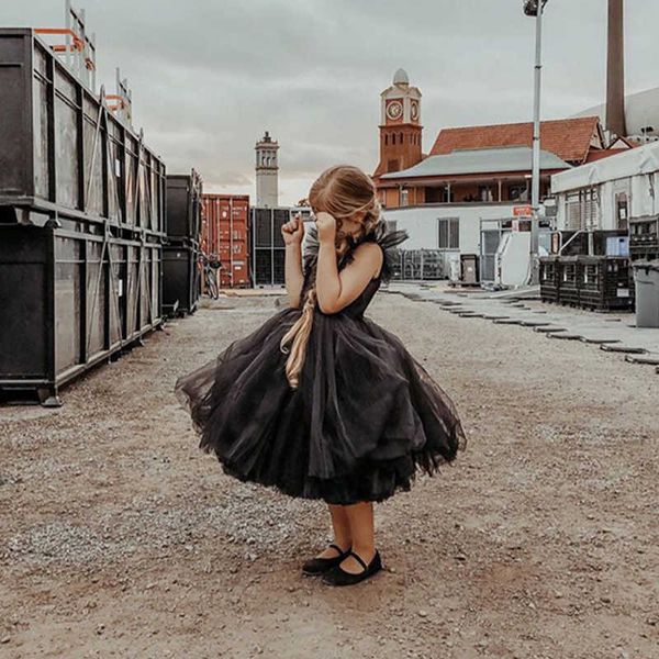 

girl's dresses girls princess dress tutu fluffy ruffle summer party ball gown flower girls dresses white wedding solid color for pshoot, Red;yellow