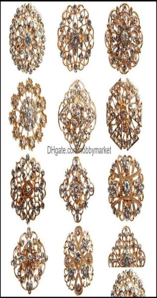

pins brooches jewelry 24pcs clear crystal rhinestones women bridal gold brooch pins for diy wedding bouquet kits drop delivery 2022191660, Gray