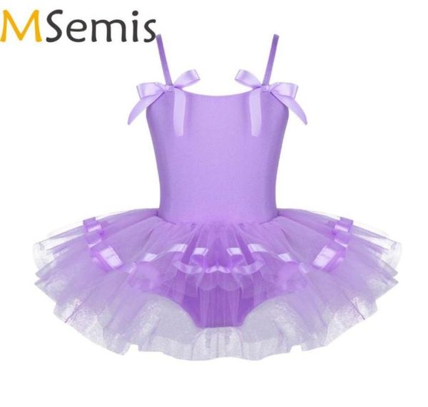 

stage wear msemis ballet leotards tutu skirt ballerina dancewear sleeveless bowknot toddler girls child kid clothes gymnastics dre2171071, Black;red