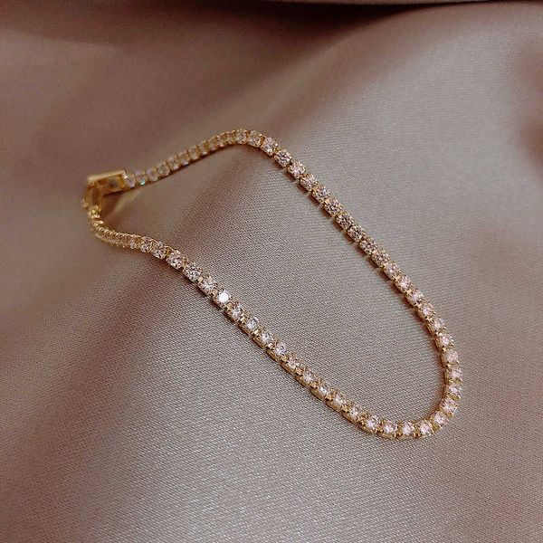 

qiaolanxuan zircon bracelet women's cool feeling girl's friend bracelet design, Golden;silver