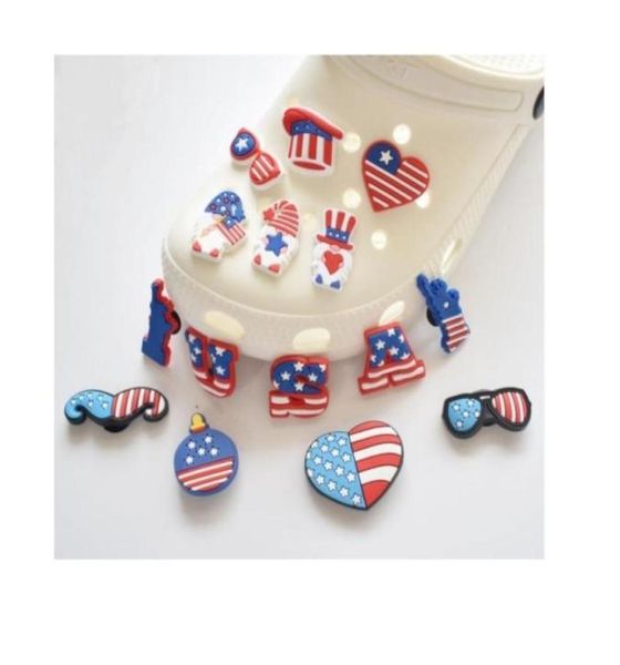 

100pcslot cute black pvc shoe buckle shoes accessories cartoon ornaments fit for croc charms jibz party gift98862544606589, Bronze;silver