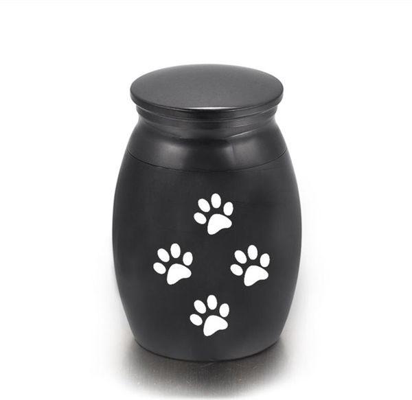 

mini small pet caskets urns memorial urn pet paw ashes holder cremation urn for ashes pet dog cat urn pendant 16x25mm6775636, Silver