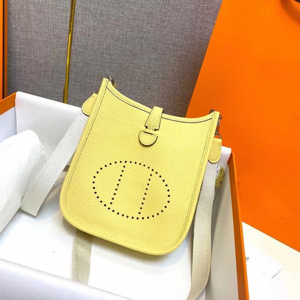 

designer bags hemrres new leather evelynn mini messenger bag togo cowhide lychee pattern hollow out one shoulder bucket x4qm