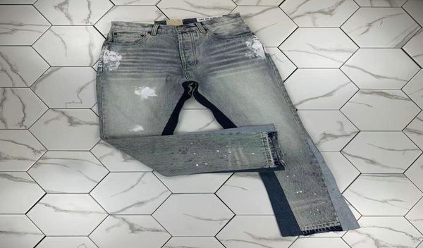 

hm571 mens jeans distressed motorcycle biker jean rock skinny slim ripped hole stripe fashionable snake embroidery de9816983, Blue