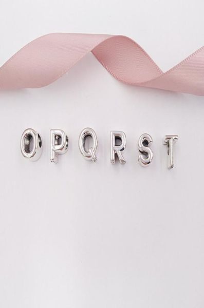 

andy jewel authentic 925 sterling silver beads letter o-t charm charms fits european style jewelry bracelets & necklace 7974698068660, Black