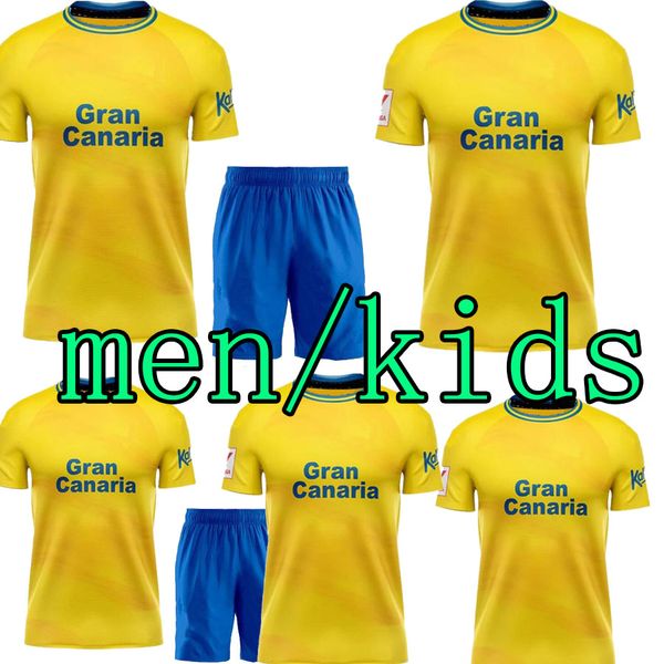

23 24 ud las palmas soccer jersey jonathan viera 2023 2024 rober a. lemos araujo rodrygo ontiveros castro malaguista men kids kit uniforms h, Black;yellow