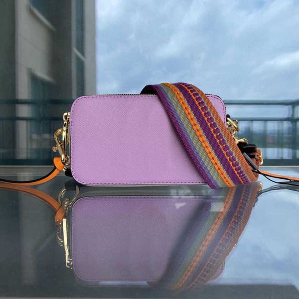 

wide-shoulder strap shoulder bag designer bags women marc camera bag leather color match embroidery crossbody classic womens luxury snaps221