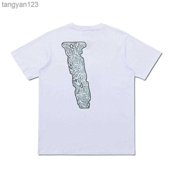 

men's casual printing creative big v t-shirt breathable slim fitting round neck short sleeved men's black and white s-xl eur size, White;black