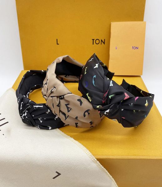

fashion letter flower headband girls vintage knitting ed knotted brand designer letters headbands wide hair bands headbands f8245293, Silver