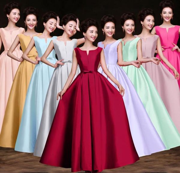 

party dresses popodion pink elegant formal gowns bridesmaid champagne satin long rom801012041321, White;black