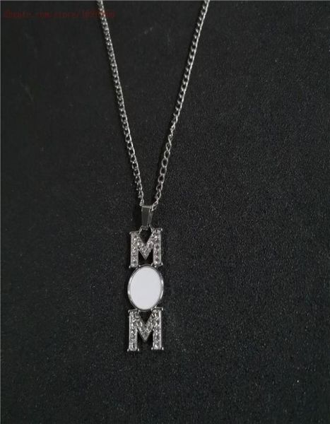 

sublimation blank new mom po necklaces pendants transfer printing consumables for mother039s day gift9592997, Silver