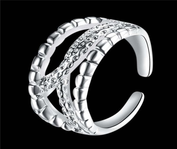 

women039s new sterling silver plated rings size open dmsr922fashion 925 silver plate finger ring jewelry band rings7989299