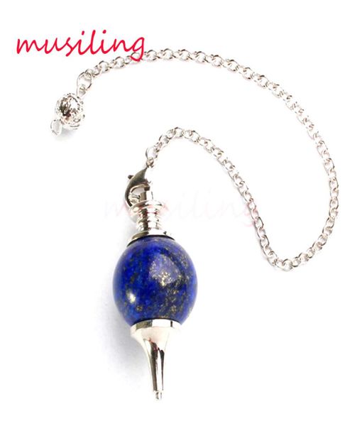 

maya bead reiki dowsing natural stone pendants pendulum chain jewelry healing chakra hypnosis charm pagan wicca witch accessories 5421821, Silver