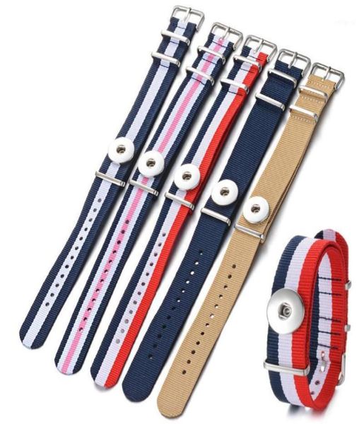 

charm bracelets nylon bracelet ginger snap jewelry vocheng interchangeable for 18mm button weave straps band nn71616753602, Golden;silver