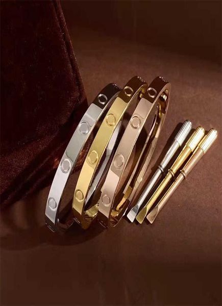 

color classic 3 bangle couple love bracelet fashion screwdriver bracelet 316l stainless steel designer jewelry1455702, Black