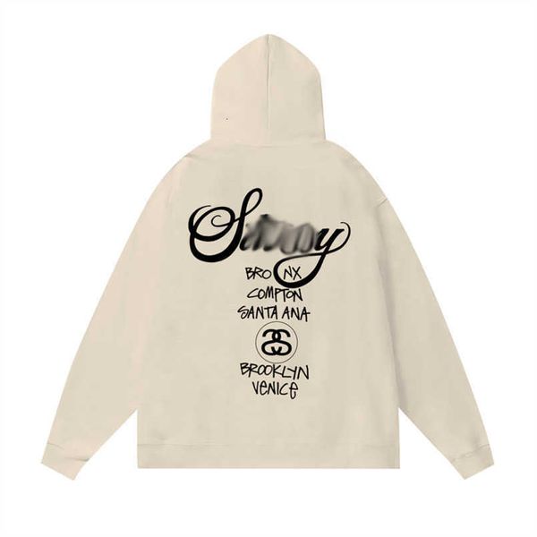 

mens womens stussys designer st hoodies sweatershirts no.8 bowling streetwear pullover sweatshirts clothing loose hooded jumper oversized s, Black