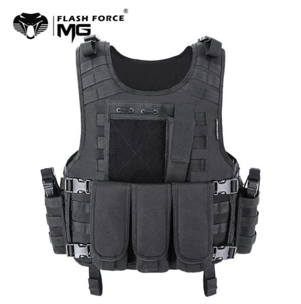

men039s vests mgflashforce molle airsoft vest tactical vest plate swat fis 2208233365531, Black;white