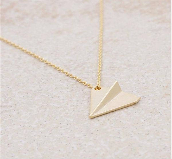 

sell hippie chic paper airplane pendant necklace bohemian fashion women neclaces 2016 ms thin necklace festival gift6157029, Silver