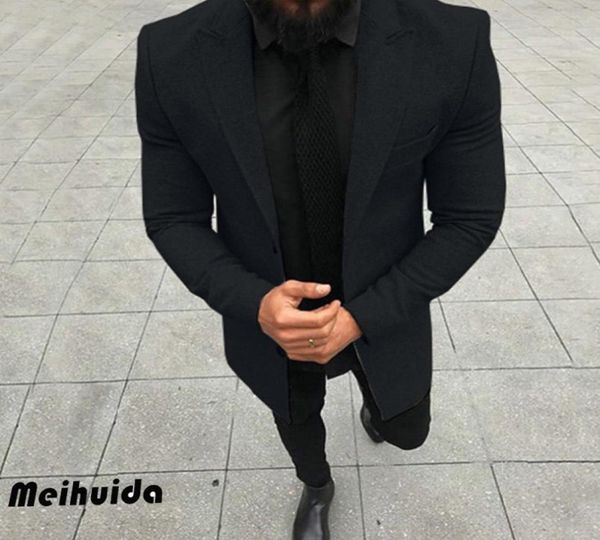 

2019 new fashion gent trench coat men long coat autumn winter single-breasted windproof slim trench men plus size3663539, Tan;black