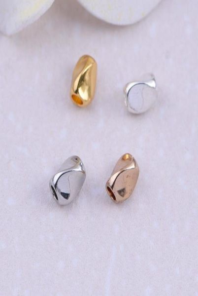 

10pcs zhu ru 535mm irregular beads bead round ed cylinder pendant connector for diy earrings jewelry accessories9383368, Blue;slivery